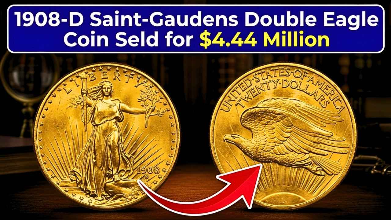 1908-D Saint-Gaudens Double Eagle Coin Sells for $4.44 Million – Discover Its History & Value Today